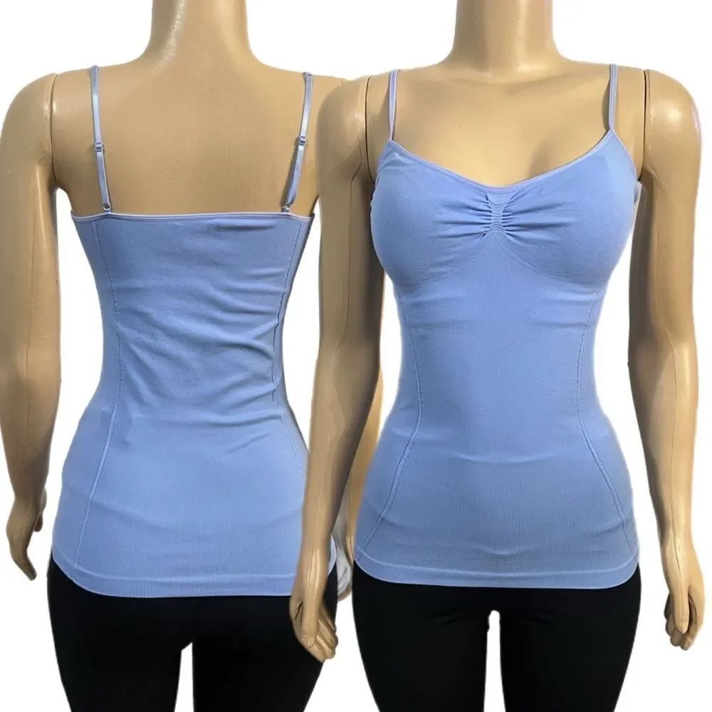 Bebe Padded Bra Seamless Cami Built in bra tank top Light blue Medium / Large